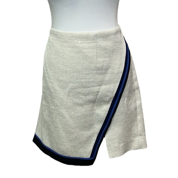 WHBM Tweed Envelope Hem Skirt Tan - Picture 2 of 7